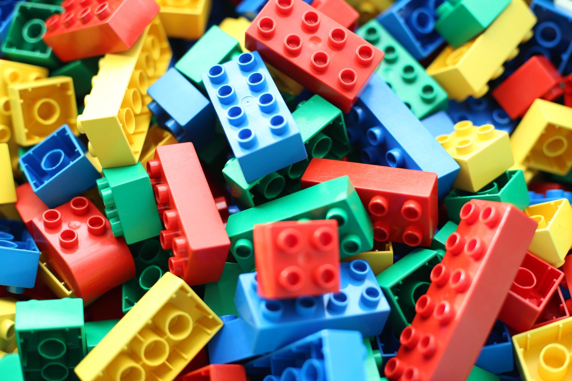 Stor bunke lego brikker