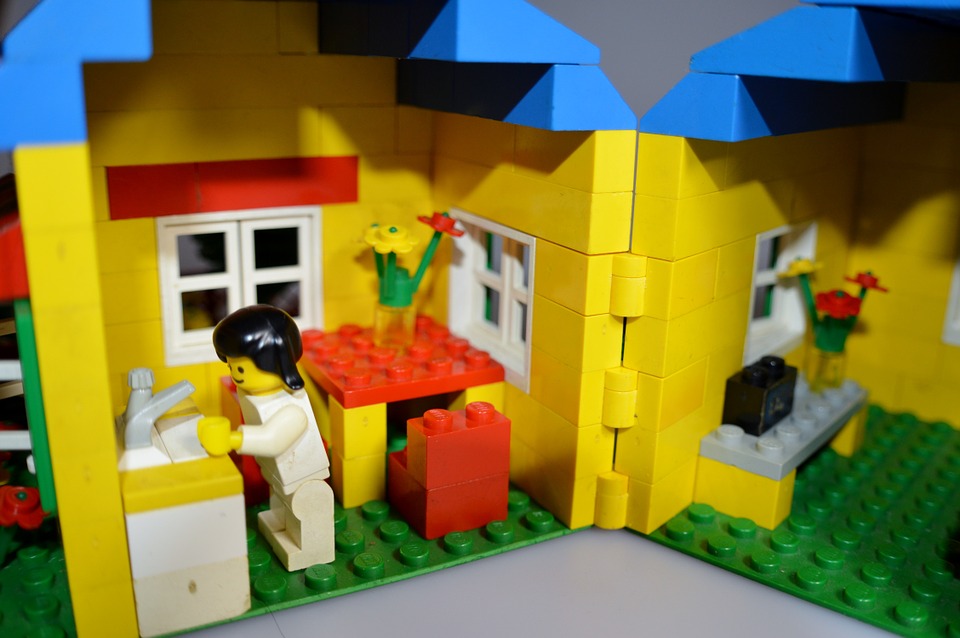 Hus bygget i lego